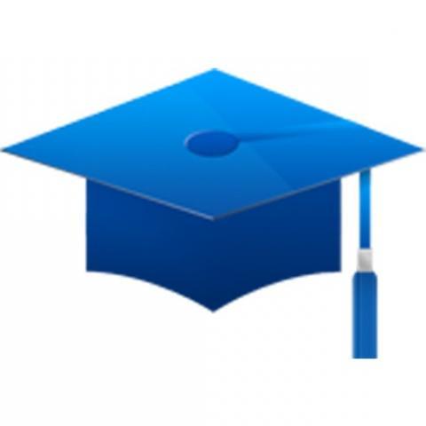 blue mortar board